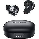 Monster Wireless Earbuds,Super Fast Charge,Bluetooth 5.0 in-Ear Stereo Headphones with USB-C Charging Case,Built-in Mic for C