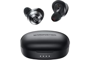 Monster Achieve 100 AirLinks Wireless Earbuds,Super Fast Charge,Bluetooth 5.0 in-Ear Stereo Headphones with USB-C Charging Ca