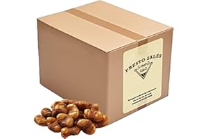 Presto Sales Fava Beans Spicy Roasted Salted 160 oz. | Low Sugar, Low Fat, Must-Have | Super Snack Bean Bag, Lunchbox, On-The-Go, | Resealable 10 lbs Bean Bag