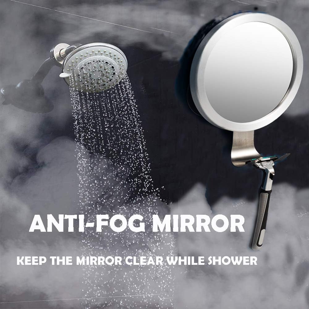 LIFEI Shower Mirror Fogless, Shaving Mirror, with Razor Holder Removable Protable 1 Second Installation Fog Free Mirror for Bathroom Aluminum Frame Trendy Design Home Decor for Him and Her: Kitchen & Dining