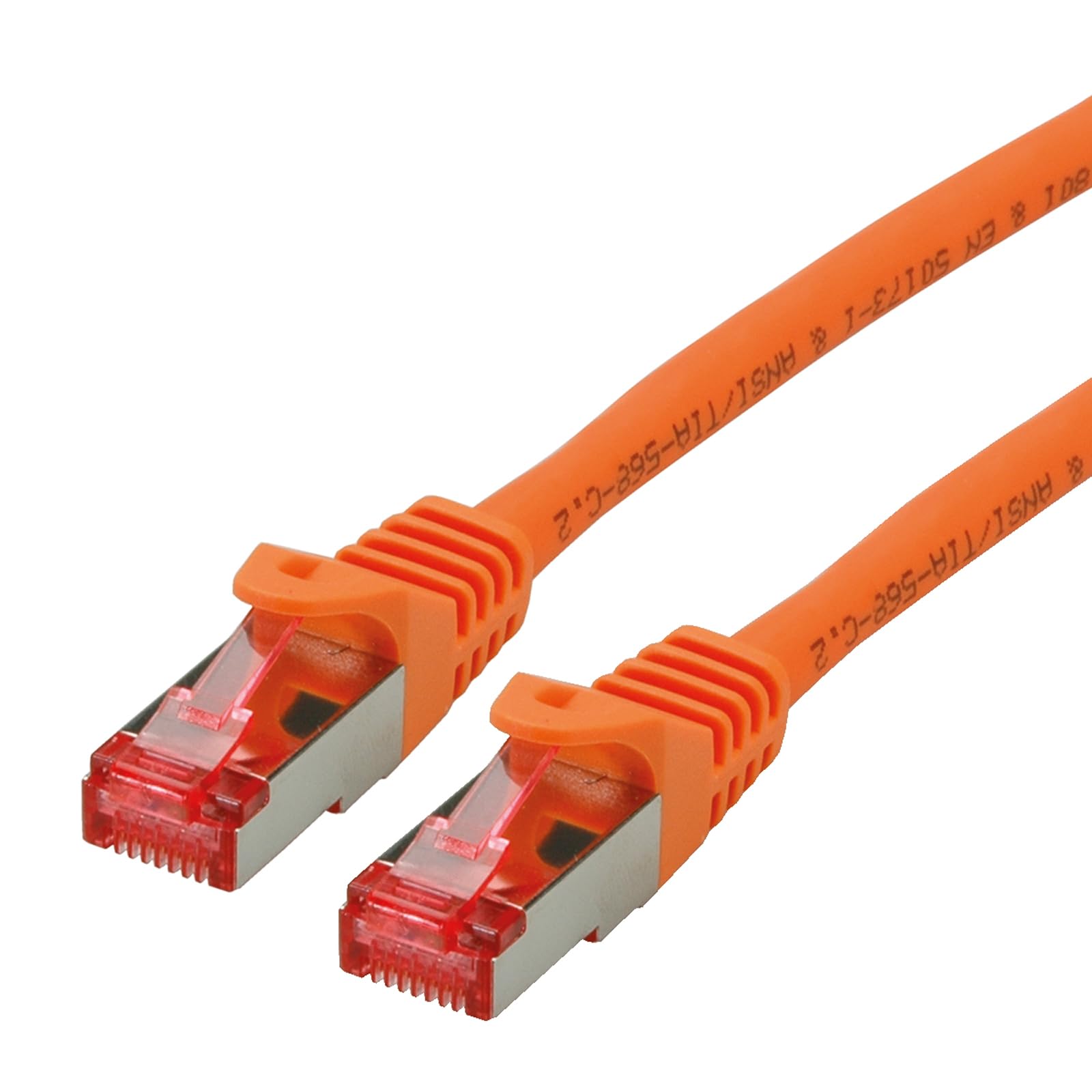 Roline S/FTP Patch cable Cat 6 Component Level LSOH, orange, 1 m