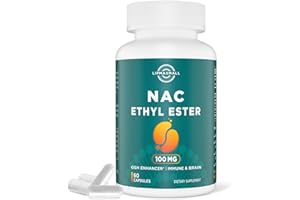 lipmaxmall N-Acetyl Cysteine Ethyl Ester 100mg-More Absorption Than 1000mg NAC-with Glycine 600mg-Benefit Glutathione-Good for Immune System & Antioxidant for Adults,NACET(60 Capsules-1 Pack)