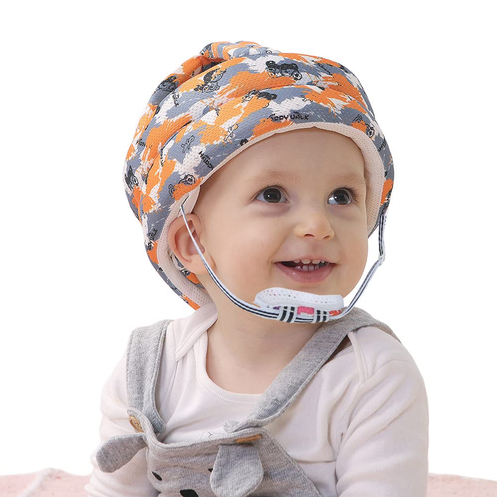 Baby Helmet Protective Hat Harnesses Cap Toddler Head Protective Cotton Hat Anti-Fall Adjustable Safety Helmet for Baby Boys Girls Learn to Walk