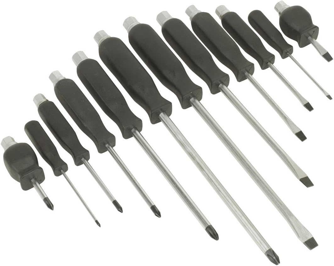 Sealey S0641 Hammer-Through Screwdriver, Set of 12 by Siegen