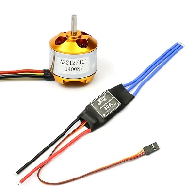 QWinOut A2212 1400KV Brushless Outrunner Motor 10T 30A Speed Controller ESC 3.5mm Banana Connectors For DIY RC Drone Aircraft KK 4 Axle Copter UFO (1 Set