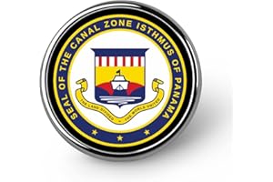 NUDQUIO Panama Canal Isthmus Round Badge Fashion Brooch Pin Sign Clothing Decoration for Women Men Gift