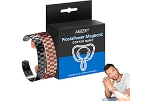 AAFQ ProstaPower Magnetic Copper Band, Magnetic copperProstate Band,Oveallgo Magnetic CopperProstate Band,for Men&Women (Black+Rose Gold)