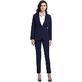 V VOCNI Women's Suits 2 Piece Set Office Business One Button Slim Fit Blazer Pants Suit Set Dressy Casual Workwear Outfits