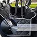 Dog Seat Covers, 600D Waterproof Pet Car Seat Covers with 2 Dog Seat Belts & Zipper & Pocket - Nonslip Back Seat Cover Cat Dog Hammock Convertible Extra Side Flaps Best for Cars Trucks Suvs