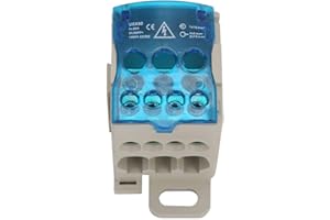 UKK-80A Block Rail Type Distribution Box Din Rail Terminal Block Electric Wire Connector Universal Power Junction Box