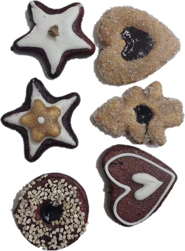 FABSELLERArtificial Cookie 6pcs Faux Cookie Model Fake Biscuits Simulation Realistic Food Party Home Display Toy Props Model Decoration Photography Props