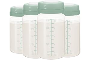 TOVVILD 10oz Breastmilk Storage Bottle for Momcozy Milk Cooler 22oz, Breast Milk Cooler Bottles for Fridge, Wide Neck Pump Bottles Compatible with Spectra Motif Luna, Travel Breastfeeding,4PCS