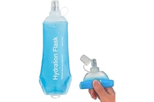 500ml Soft Flask，TPU Running Water Bottles，Perfect Running Accessories - Hydration Vest Compatible Leakproof ollapsible Water