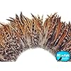 Rooster-Feathers-4-Inch-Strip-Red-Chinchilla-Strung-Rooster-Neck-Hackle-Feathers