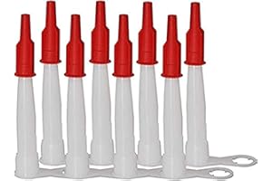 JinYu Caulk Nozzles with Red Cap Caulk Extension Nozzle Plastic Caulk Nozzles Caulk Gun Replacement Caulk Saving Cover Caulk Nozzles Applicator Replacement Extension Tool (20)