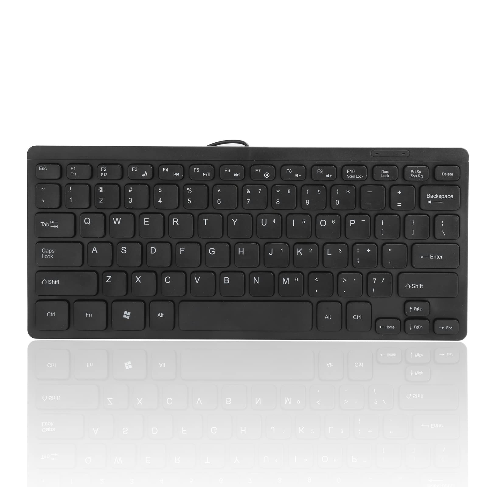 Slim USB Wired Small Compact Mini Computer Keyboard,Wired Waterproof Multimedia Kaypad Portable Laptop Accessories for PC Desktops Laptop