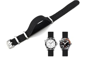 Niziruoup Nylon Elastic Watch Strap Military Parachute Style Watch Band 18mm 20mm 22mm Premium Striped Nylon One-Piece French Paratrooper Watchband Smartwatch Band Replacement Strap for Men Women