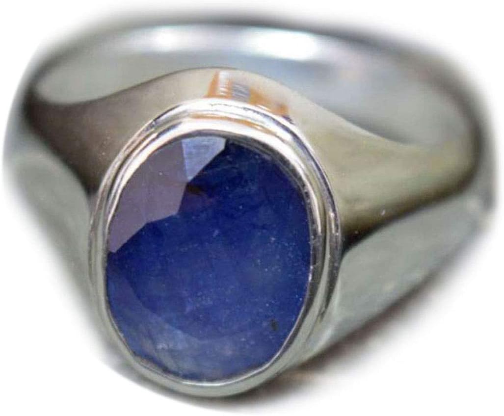 Choose Your Color Natural Gemstone Chakra Healing Ring Sterling Silver 5 Carat Handmade for Men Size H-Z