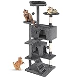 FDW Cat Tree 54in Cat Tower Multi-Level Durable Cat