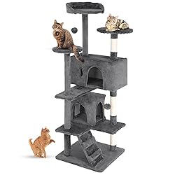 FDW Cat Tree 54in Cat Tower Multi-Level Durable Cat