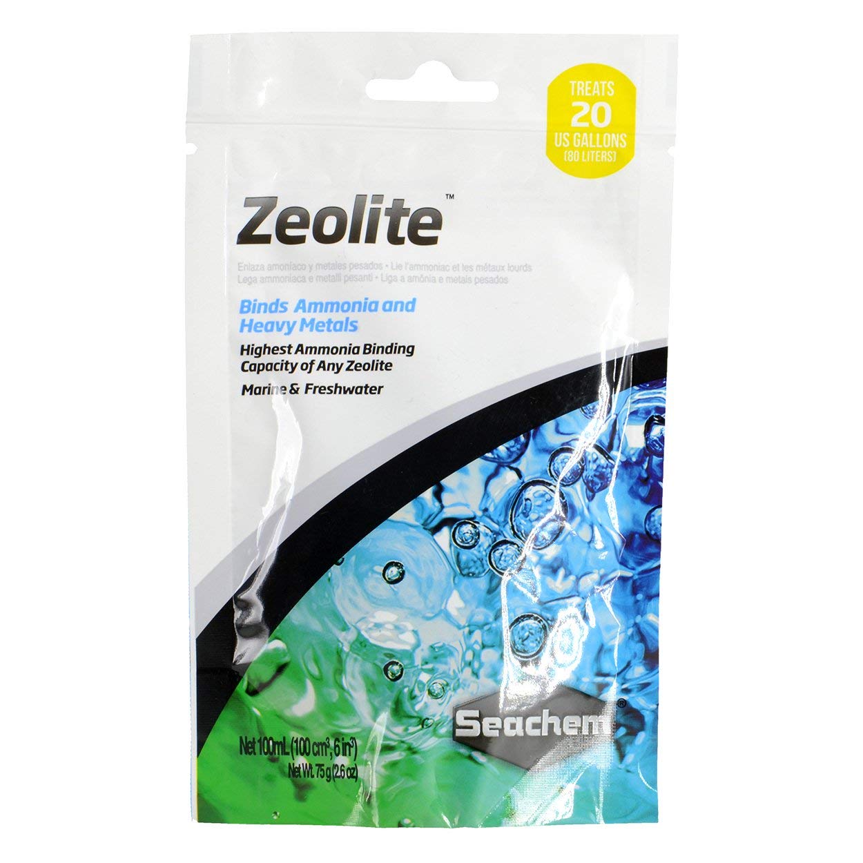 Seachem Zeolite 100 mL (Bagged)