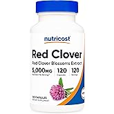 Nutricost Red Clover Blossoms Supplement 5,000mg Equivalent from 200mg of 25:1 Extract Per Serving, 120 Capsules for 120 Servings Per Bottle - Red Clover Extract, Vegan