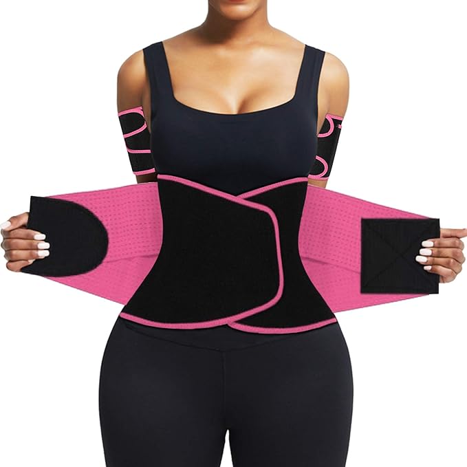 Buy siliteelon 3 in 1 Sweat Waist Trimmer Belt Slimming Waist Trainer