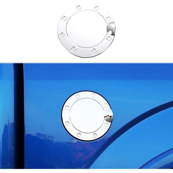Linskip Chrome Fuel Tank Cover Trim For Ford F150 & Raptor 2021-Present (Chrome B Type)