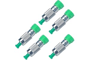 GWLIUNI 5Pcs 10dB FC-APC Fiber Optic attenuator, Fiber Signal Attenuation Converter, FC Ferrule Inserts Connector