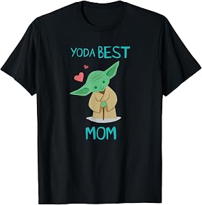 Star Wars Yoda Best Mom Hearts Mother's Day T-Shirt
