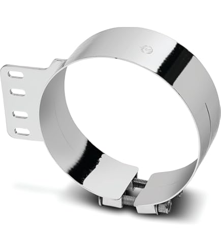 RoadWorks EXC7KW2 - 7 Inch Diameter Exhaust Clamp For Kenworth Trucks, OEM Quality Chrome Plating