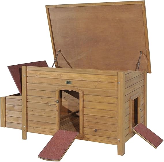 Flat Roof Poultry House Chicken Coop Amazon.co.uk Kitchen & Home