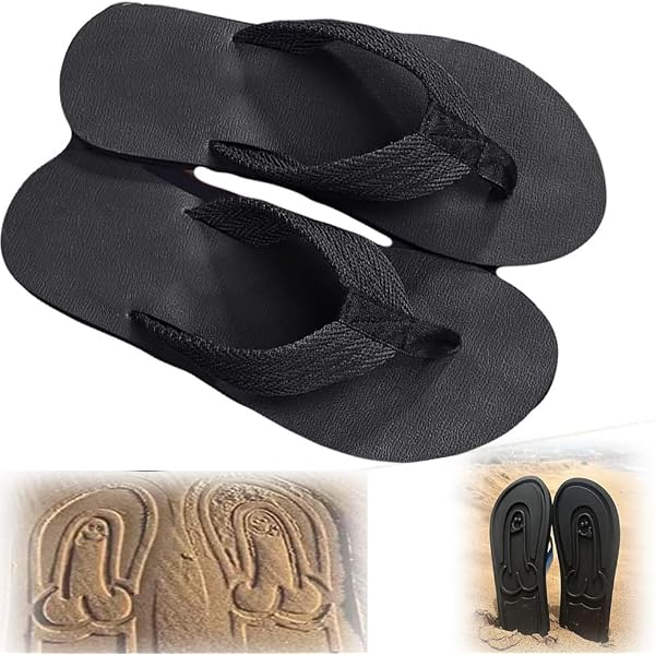 Tongs Humoristiques En Forme De Pénis - Caoutchouc | Sandales Plage Drôles Pour Homme - Cadeau Original
