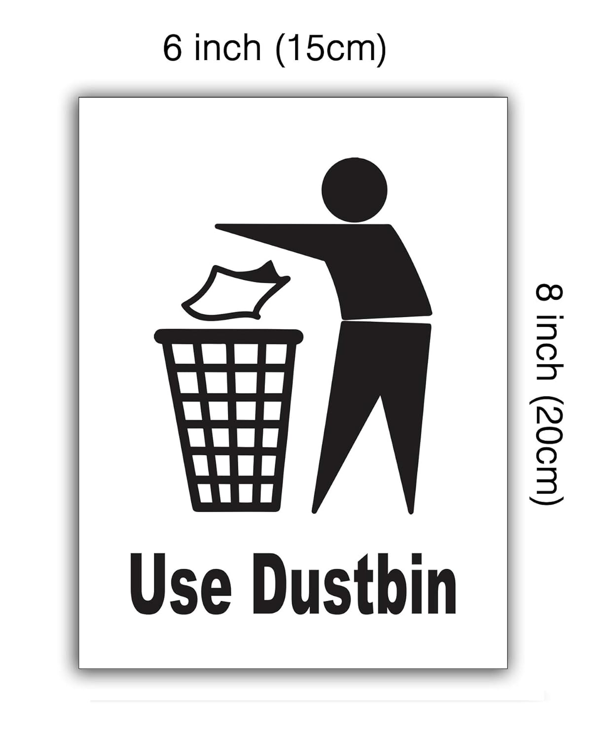 SIGN EVER™ Use Dustbin Sign Board Collage Office Signage Business 3mm