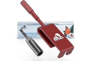 ANCABLE Ice Anchor Drill Adapter, Ice Fishing Accessories Compatible with Eskimo Quick Connect, Ice Stake Drill Attachment With Socket Adapter 3/8 & 1/4 In for Setting Up Ice Fishing Enthusiasts Shelter Tent