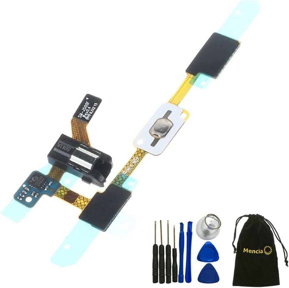 Mencia Home Button Sensor Audio Jack Headphone Flex Cable Replacement For Samsung Galaxy J5 J500 J500F J5008 With Opening Tools