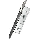 House Guard Storm Door Lock Body, Flat Slot, Adjustable 22/26mm Backset | Flat-slot storm door lock body with reversible latch and adjustable 22/26 mm backset for left- or right-hand doors.