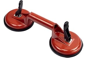 GENUBI INDUSTRY Glass Suction Cups Heavy Duty Aluminum Vacuum Plate Handle Glass Holder Hooks to Lift Large Glass/Floor Gap Fixer/Tile Suction Cup Lifter/Moving Glass/Pad for Lifting/Dent Puller