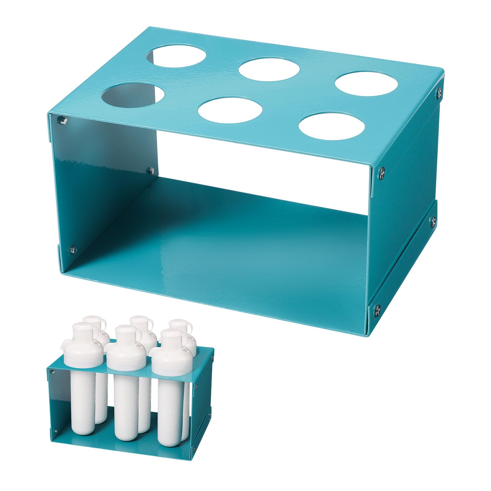 Photo 1 of PEUTIER Flavor Cartridge Holder, Cartridge Storage Rack Organizer Support Shelf Accessories Holder Case for Water Bottle Compatible with Cirkul Holding 6 Flavors Cartridges (Blue)
