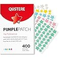 QUSTERE Pimple Patches for Face, Hydrocolloid Acne Patches, Cute Star Zit Covers, Colorful Spot Stickers with Tea Tree, Salicylic Acid & Cica Oil| 3 Sizes (10mm, 12mm & 14mm) |400 Count