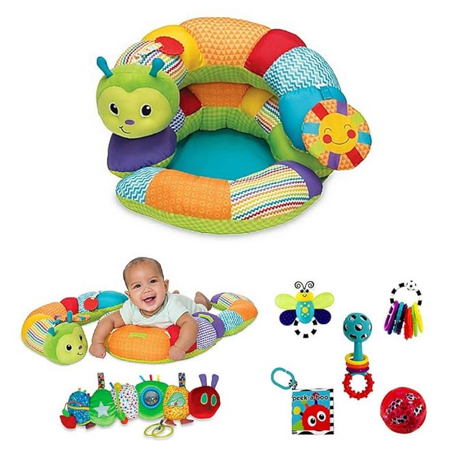 caterpillar tummy time pillow