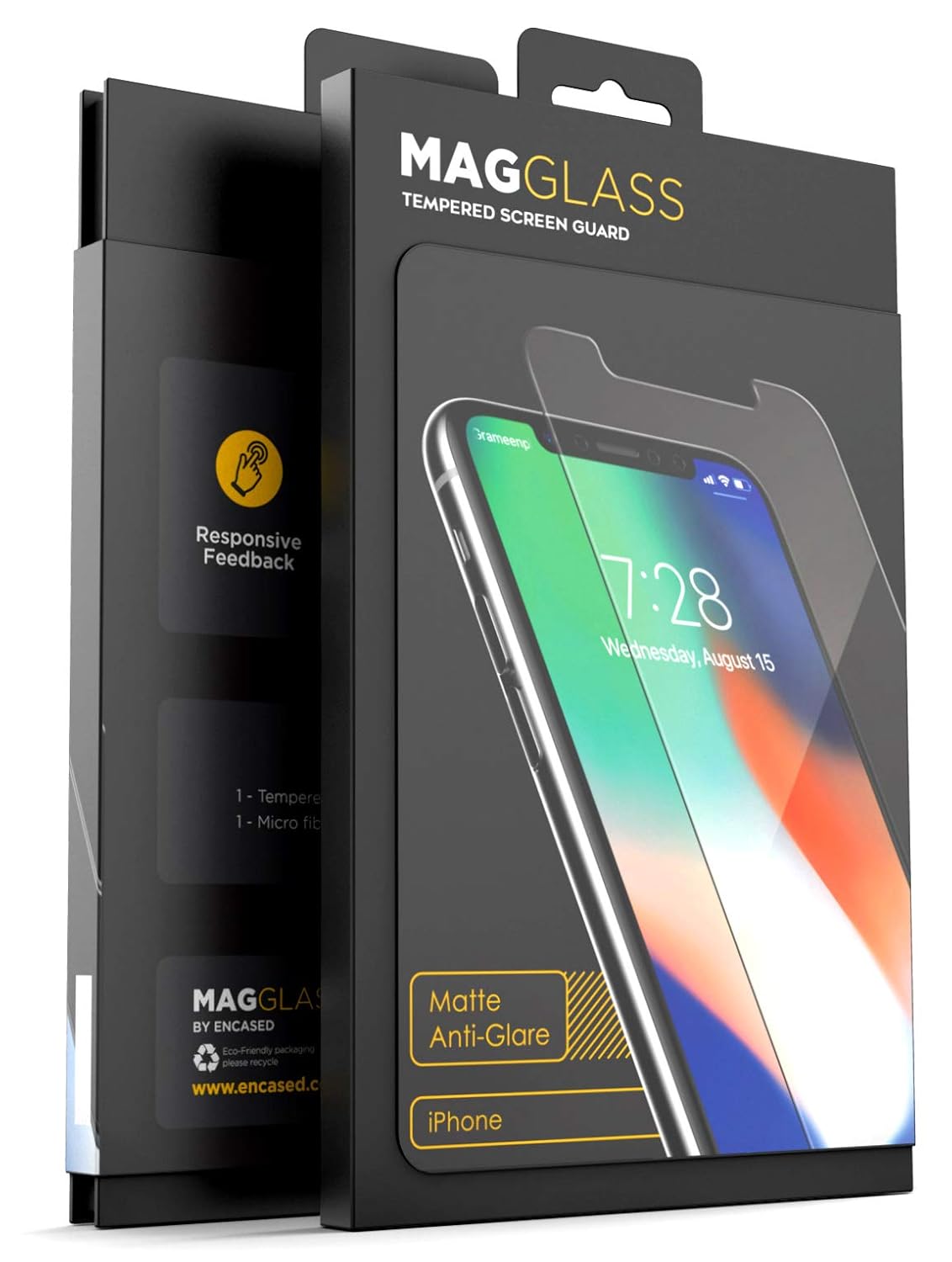 MagGlass Screen Protector for iPhone Xs MAX Tempered Glass (Matte Finish) - Anti Glare Protective Display Guard - Fingerprint Resistant w/Case Friendly Edges (Bubble Free Adhesive)
