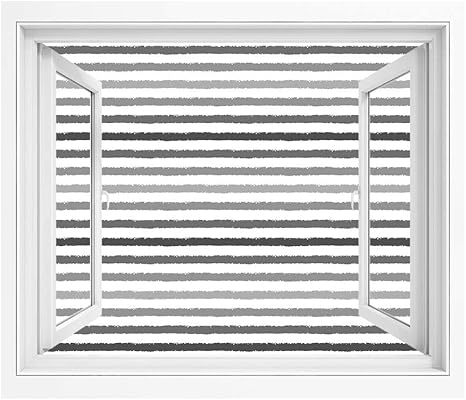 Amazon ストライプ 壁紙風景画 壁飾り絵 90x60 Cm グレーと白のストライプモノクロトーンブラシスタイルライングランジレトロなデジタルプリント 風景ウォールステッカーホワイトグレー ウォールステッカー オンライン通販