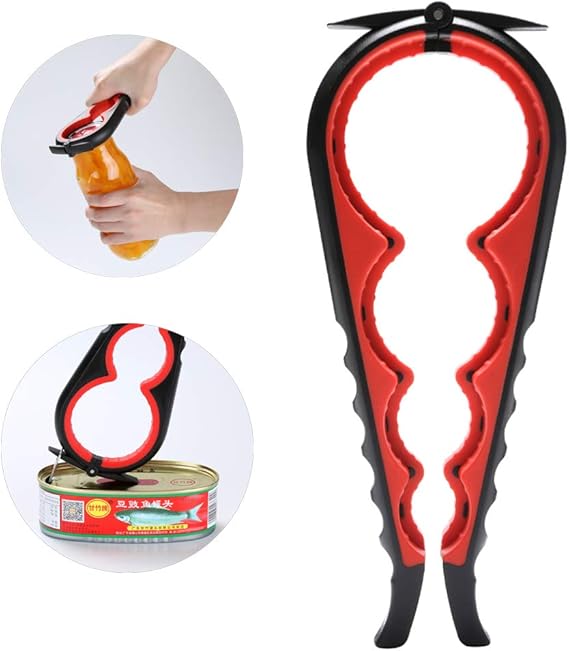 Otstar Jar Opener Bottle Opener and Ring Pull Can Opener for Weak Hands