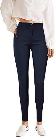 girls navy skinny trousers