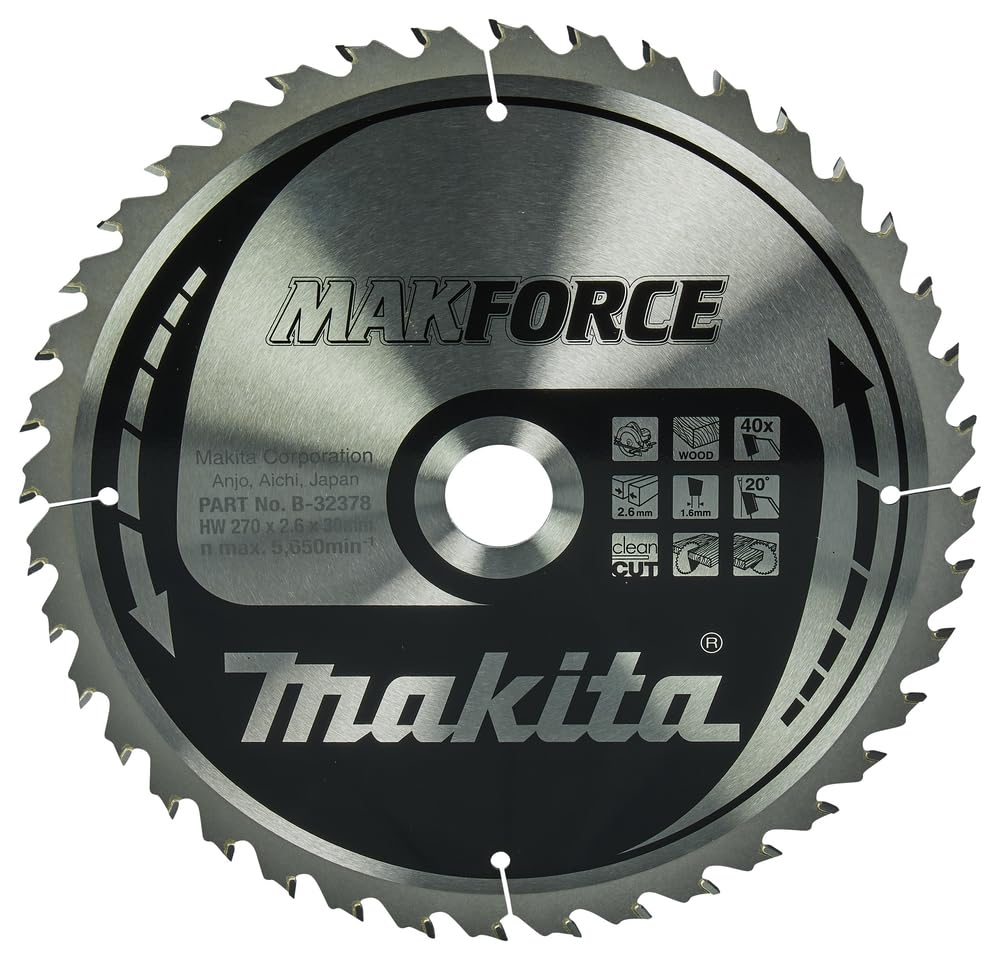Makita B-32378 MAKFORCE TCT Saw Blade 270x30x40T