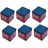 Master Set of 6 Blue Billiard Pool Cue Chalk