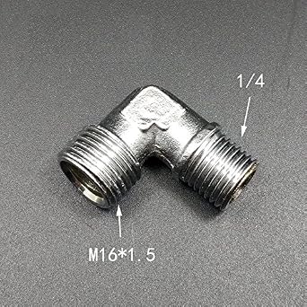 Adattatore A Gomito M16x1.5 Per Tubo 10mm / 3/8'' – Ottone