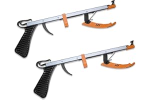 REHABILITATION ADVANTAGE Compact Reacher Grabber, 15 Inches Long, Set of 2