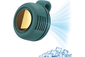 Portable Silent Mini Bladeless Fan Clip On, 2026 Upgrade Small Waist Clip Fan USB Rechargeable Rotating Fans, 3-Speed Waist F